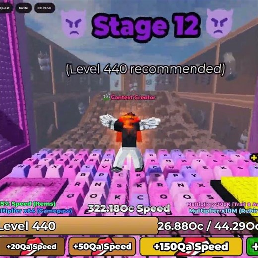 Stage 11 & Stage 12 Unlock World 2 | +1 Keyboard Escape Run #shorts #roblox #robloxshorts