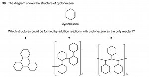 38 The diagram shows the structure of cyclohexene.C1=CCCCC1cy... | Filo