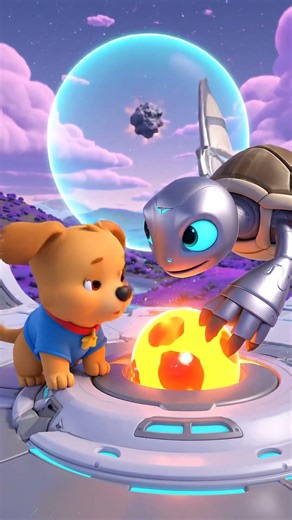 Puppy Activates a Planet Shield with a Flying Turtle 🛡️🐶🐢
