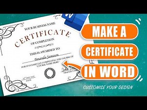 How to Make a Certificate in Word