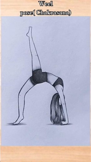 International yoga day|weel pose (Chakrasana yoga) drawing #internationalyogaday #yoga #drawing