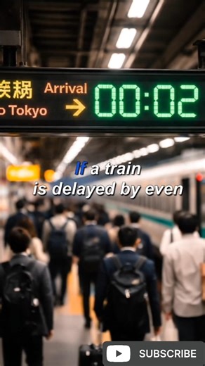 Japan’s trains are so punctual that even 1 minute late is considered a big problem! 🚄#Shinkansen