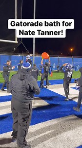 84K views · 787 reactions | Princeton head coach Nate Tanner got the Gatorade bath after the Tigers shutout Spring Valley 27-0 in the Class AAA state semifinals | Play Sheet Sports | Facebook