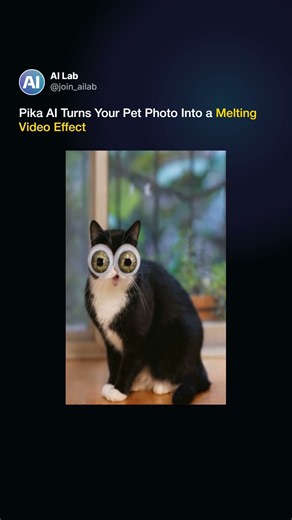 Pika AI turns a pet photo into a melting video