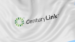 Waving flag with CenturyLink logo. Seamles loop 4K editorial animation