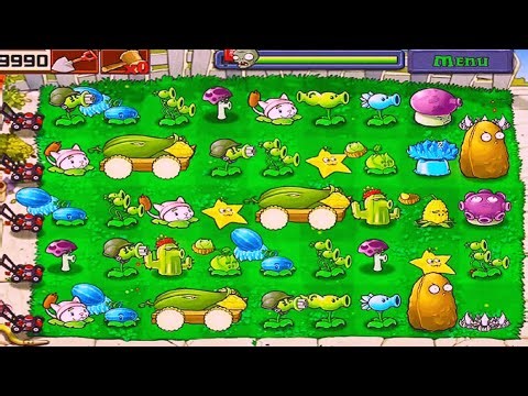 PVZ Gameplay | Survival Day | All Plants Vs All Zombies Full Gameplay Full HD 1080p 60fps