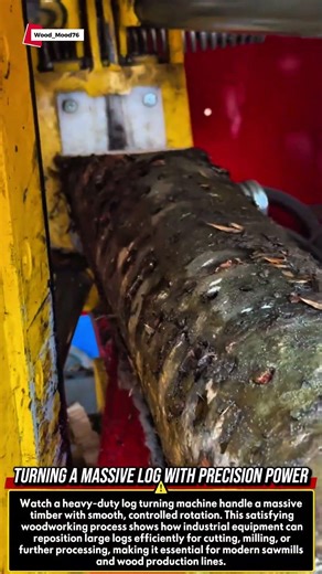 Turning a Massive Log with Precision Power #woodworking #satisfying #wood #logging