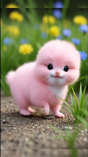Cutest Pink Baby Kitten Ever 😍 | Adorable Tiny Pet Video | Super Cute Viral Short #entertainment