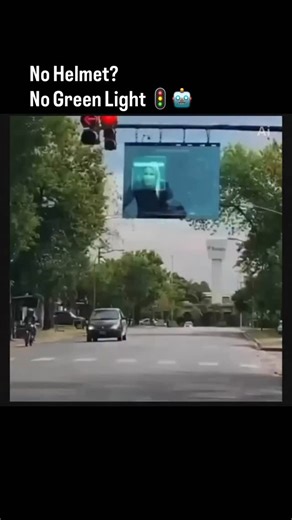 AI Adulting on Instagram: "A viral clip shows a smart traffic signal that only turns green if every rider is wearing a helmet. No helmet. No green light. Whether this specific video is staged or real, the interesting part is this: the technology already exists. Using AI-powered computer vision, standard traffic cameras can detect: * Bikes and scooters * Riders * Helmet usage in real time Would this make roads safer… or feel too controlling? 🤔💬 Disclaimer: Video credit belongs to the original c