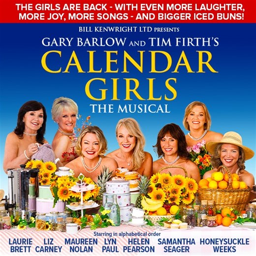 The true story of the Calendar Girls launched a global phenomenon  Now Calendar Girls the Musical brings together a stunning cast of music, stage, and television stars and unforgettable songs to The Alhambra Theatre #bradford and every performance also continues to add to the millions already raised for Blood Cancer UK! 30 Jan - 3 Feb 2024  https://orlo.uk/OnsQk Previous cast. | Bradford Theatres | Facebook