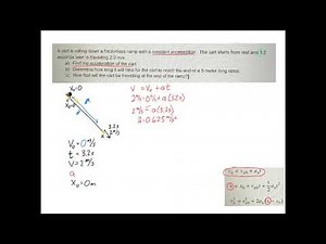 Example of 1D Kinematics - Cart on a Ramp