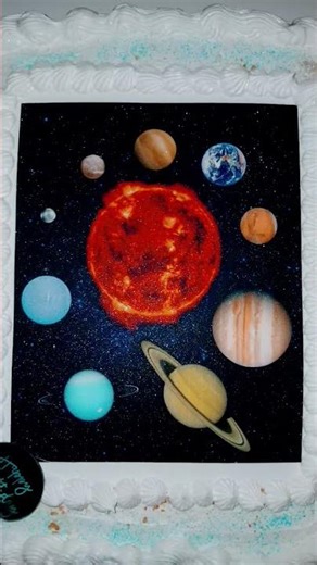 Solar System Cake Reel 🎂 #birthdaycake