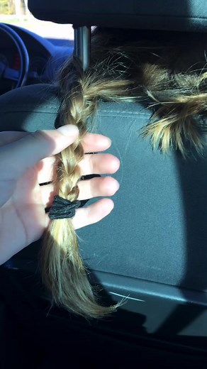 I braided her hair to the car so she couldn’t Get loose:)#foryou #foreyoupage #viral #4u #followmeplease