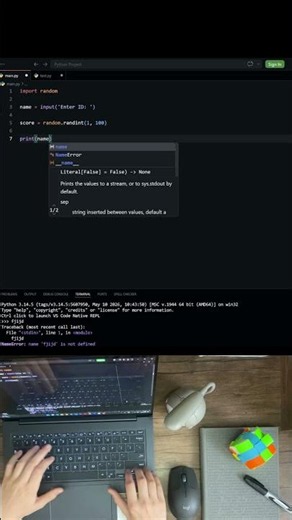 ASMR Python Coding 🎮 | Random Rating System #python #programming #asmrcoding