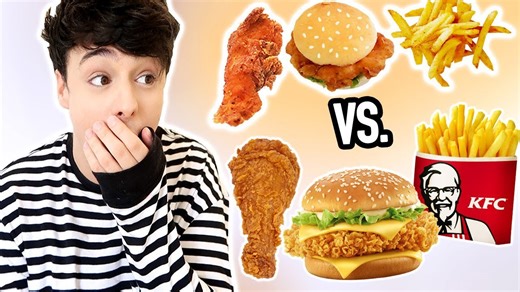 I made miniature KFC fried chicken, burger, and fries