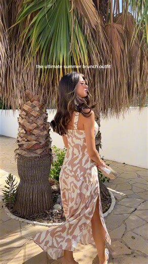 7.8K views · 693 reactions | Summer collection now live ☀️ shop our Stone And Cream Abstract Print Shirred Straps Button Detail Midi Dress | AX Paris | Facebook