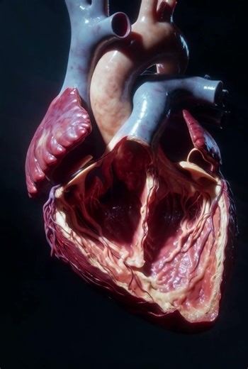 3d animated blood flow of the heart #anatomy #meded #3dmodeling