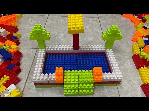Satisfying diy block swimming pool/building blocks/ block fun/ block ASMRl