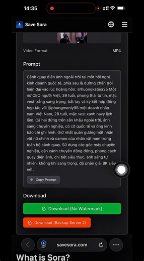 1.9K views · 28 reactions | Xoá logo SORA trong 10 giây — không cần biết công nghệ! Chỉ vài thao tác đơn giản là có video sạch, nét căng ai cũng làm được. Muốn mình chỉ? Comment “SORA VIP" #huongkatina #nangai #Kolai #Sora2 #GoGlobal | Huong Katina | Facebook