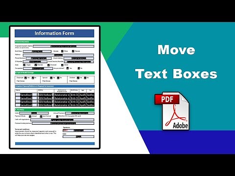 How to move text boxes in pdf (Prepare Form) using Adobe Acrobat Pro DC