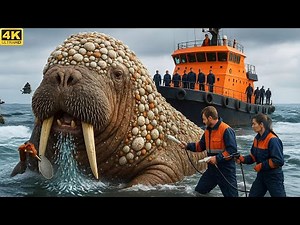 Rescue Team Helps Giant Walrus Get Free From Ocean Growths 🦭🌊 | Inspiring Marine Life Story
