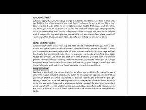 Creating a Table of Contents