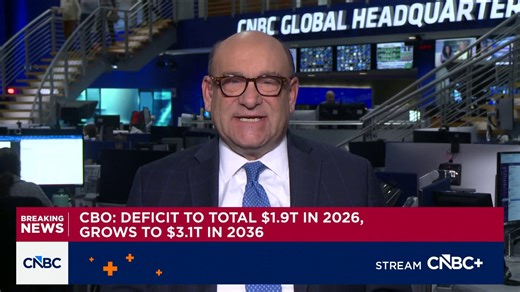 CBO raises deficit projection by $1.4 trillion over next 10 years compared with its prior forecast