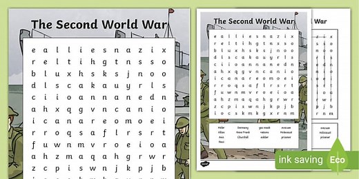 The Second World War Word Search