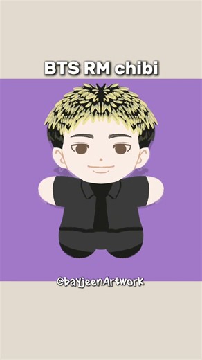 BTS RM CHIBI Fanart - Swim Era 🐨💜