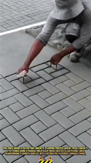 Concrete Floor Stamping Process to Create Beautiful Decorative Pavement Design #dailywork