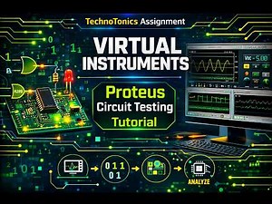 Using Virtual Instruments in Proteus | Circuit Testing Tutorial | Technotonics