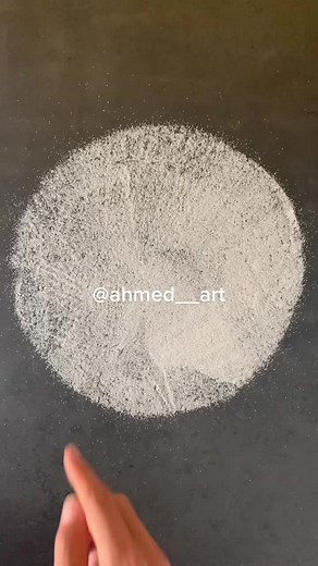 Creative Powder Art: Drawing Symbols with Hands