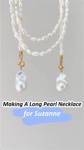 My Fav Small Pearl Long Necklace Made with Wire Guards😉