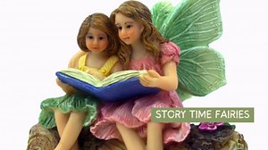 PRETMANNS Fairies for Fairy Garden - Accessories for an Outdoor or Indoor Miniature Garden – Adorable Hand-Painted Resin Figurines – 2 Sitting Sisters 1 Piece