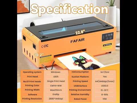 FAFAIR A4 L805 DTF Printer Review – T Shirt Printing Machine with Oven & Anti Clog Technology