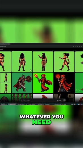 AI Creates Game Sprites FAST! (New Workflow Explained) #shorts
