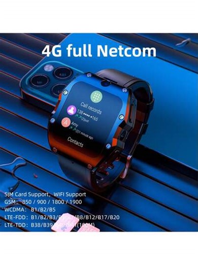 LOKMAT APPLLP 3 MAX Smart Watch, 2.02-Inch Large Screen, Supports 4G/5G Phone Cards, Compatible With Android And Apple Devices, Cellular Data Network, Wi-Fi Network Connection And Third-Party Application Downloads, SC9832E Chip + PAR2822 Chip, Dual System, Equipped With Android 9.1 System | SHEIN