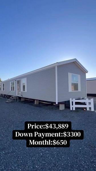 3 Bed • 2 Bath • 1140 Sqft Built in Electric Fireplace Large Kitchen Island Dining Area Recessed LED Lighting Separate Shower & Tub in Master option 29 Gauge Power Rib Metal Roof Thermal Pane Windows. #dreamhouse #propertyforsales #cozyhome #housedeals #fyp