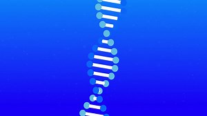 Animation of DNA structure against blue background | Premium Stock Video Footage