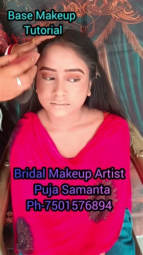 🧿Base Makeup Tutorial🧿For any kind of makeover plz contact☎️ 7501576894 #receptionhairstyle