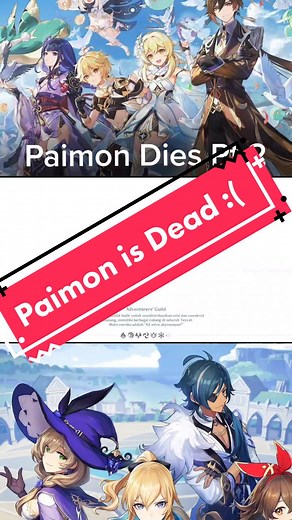Paimon Dies Pt 2 #genshinimpact #genshin #anime #paimon