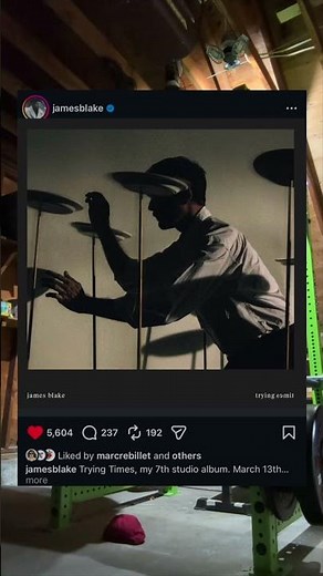 NEW JAMES BLAKE ALBUM THIS IS NOT A DRILL 🚨