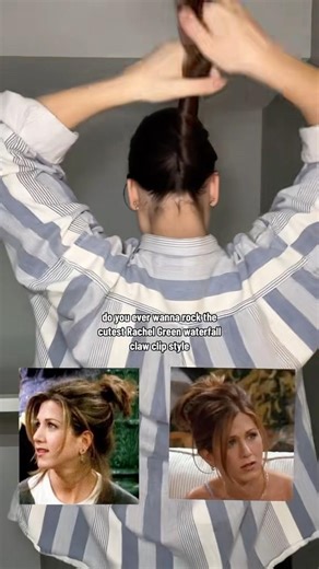 RACHEL GREEN claw clip hair tutorial #hairtutorial #rachelgreen #hairstyles