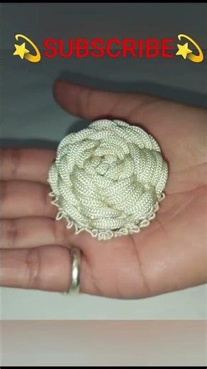 Made little flower only with thread&patience.Sometimes the smallest craft feel most special#Shorts