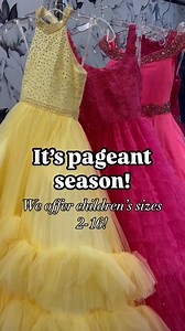 1.2K views | It’s pageant season for your princess, and we have a GREAT selection of children’s pageant dresses ranging from sizes 2-16! Enjoy 20% off children’s pageant dresses today and President’s Day, 2/17! We’re unpacking new arrivals RIGHT NOW, so it’s the perfect weekend to shop and have first access to the latest styles! #childrenpageantdress #pageant #pageantdress | Mimis Bridal | Facebook