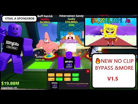 [NEW] STEAL A SPONGEBOB SCRIPT V1.5 | NO CLIP BYPASS, & MORE