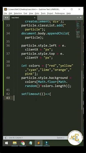 Create Mouse Follow Particle Effect in JavaScript