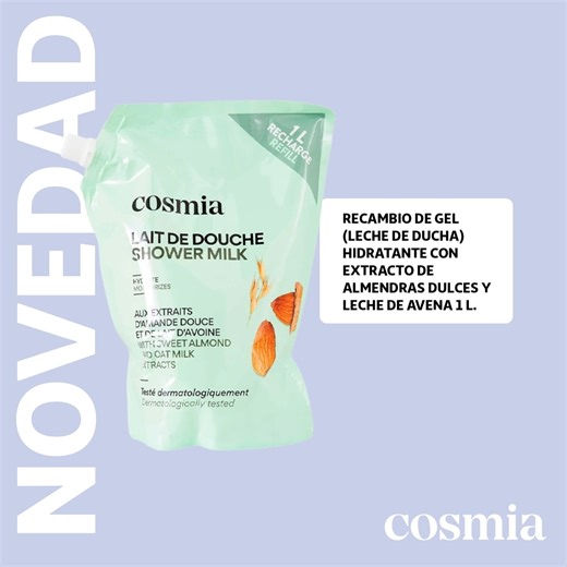 Descubre nuestras novedades de Cosmia para la hidratación de tu piel 🤩 ➡️ Compuestos por leche de avena y un segundo ingrediente según su olor Además... 👉 El 95% de los ingredientes son origen natural 👉 Están dermatológicamente probado 👉 Los envases se han fabricado con 50% de plástico reciclado 👉 El refill tiene 85% menos plástico 👉 https://acortar.link/VaTlQ6 #Alcampo | Alcampo