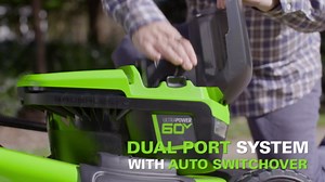 Greenworks 60V 21" Self-Propelled Cordless Lawn Mower, Brushless Motor, LED Lights, Includes 2X 4.0Ah Batteries & Rapid Dual-Port Charger(75+ Tool Compatibility, 45Min Runtime)