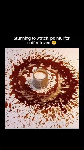 GLOBAL Explained | This viral video showcases a barista pouring espresso and steamed milk directly onto a flat white table to create intricate, mandala-like... | Instagram